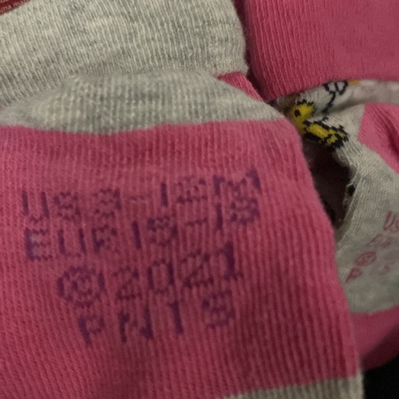 Peanuts socks baby girl pink and grey. Size 3-12M by lupilu. Set of (3). - Picture 10 of 12